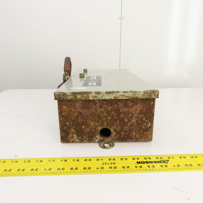 GE TH3362J Fusible Heavy Duty 60A Safety Disconnect Switch 600VAC 250VDC