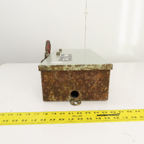 GE TH3362J Fusible Heavy Duty 60A Safety Disconnect Switch 600VAC 250VDC