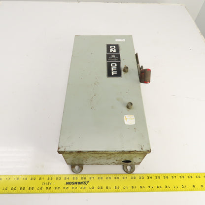 GE TH3362J Fusible Heavy Duty 60A Safety Disconnect Switch 600VAC 250VDC