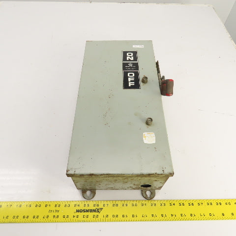 GE TH3362J Fusible Heavy Duty 60A Safety Disconnect Switch 600VAC 250VDC