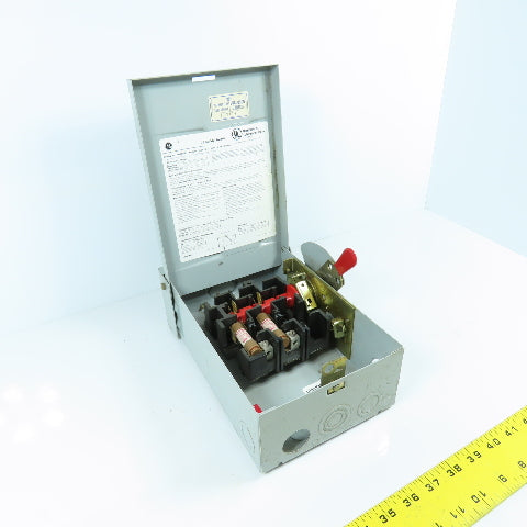 GE TG3221R Fusible General Duty 30A Safety Disconnect Switch 240VAC 3R Enc.