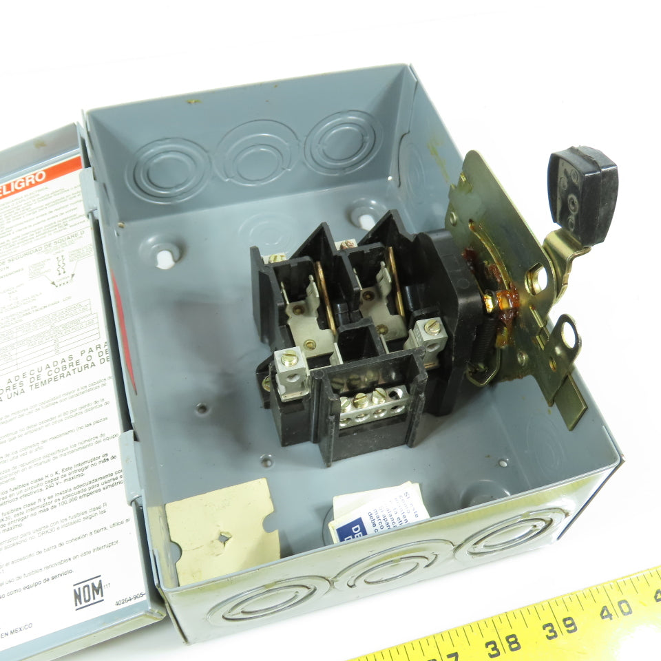 Square D D221N 30A 240VAC 2 Pole Non-Fusible Safety Disconnect Switch NEW