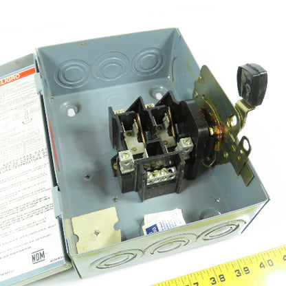Square D D221N 30A 240VAC 2 Pole Non-Fusible Safety Disconnect Switch NEW