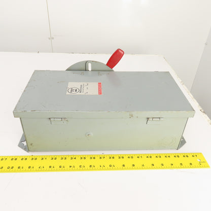 Westinghouse RHUN262 60A 600VAC Non Fusible Safety Disconnect Switch Type 3R