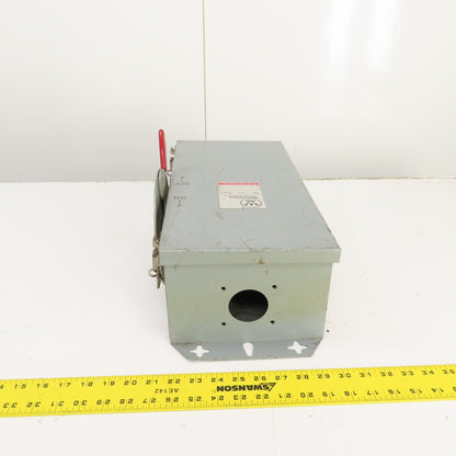 Westinghouse RHUN262 60A 600VAC Non Fusible Safety Disconnect Switch Type 3R