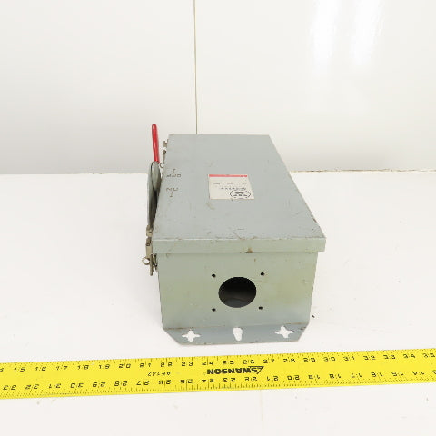 Westinghouse RHUN262 60A 600VAC Non Fusible Safety Disconnect Switch Type 3R