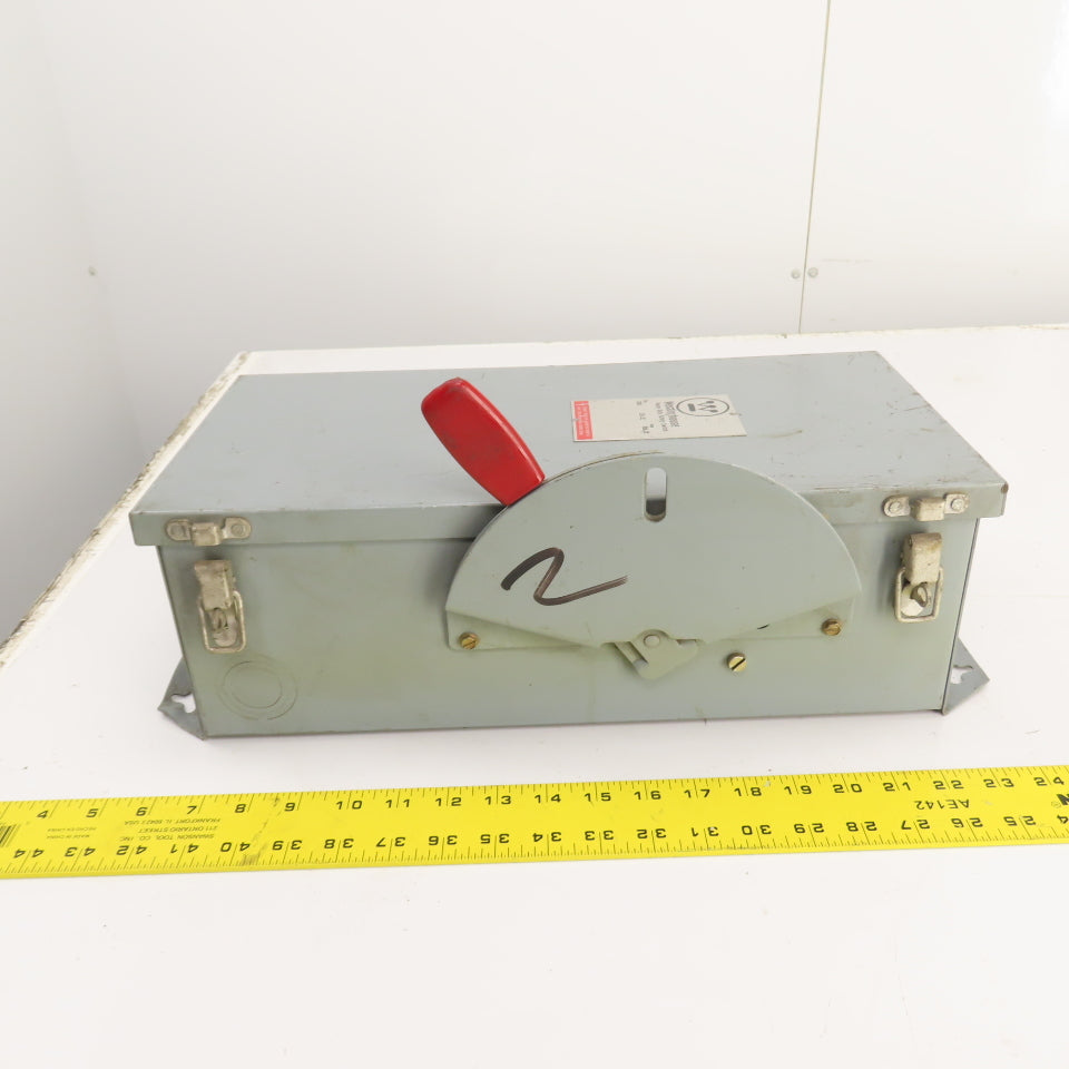 Westinghouse RHUN262 60A 600VAC Non Fusible Safety Disconnect Switch Type 3R