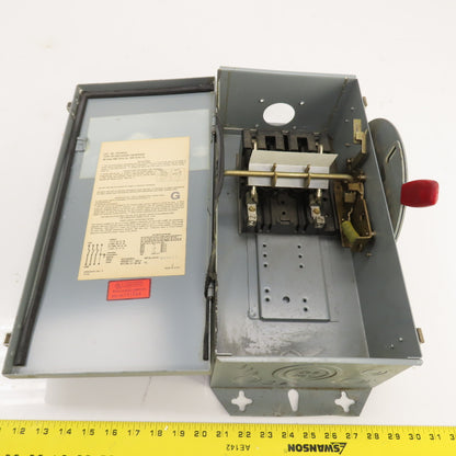 Westinghouse RHUN262 60A 600VAC Non Fusible Safety Disconnect Switch Type 3R