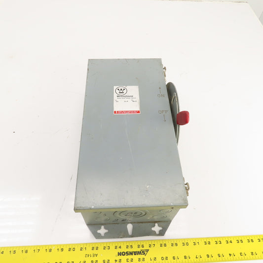 Westinghouse RHUN262 60A 600VAC Non Fusible Safety Disconnect Switch Type 3R