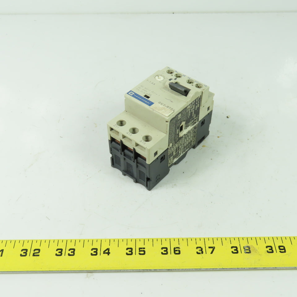 Telemecanique GV2-RT06 3 Pole Manual Motor Starter 600V 1Hp 1-1.6A Trip