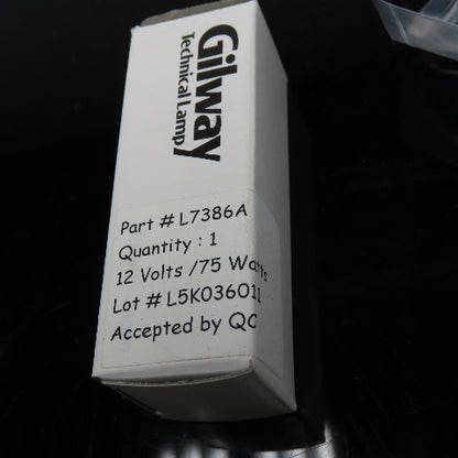 Gilway L7386A 12V 75W Quartz Halogen Technical Instrument Lamp GY6.35