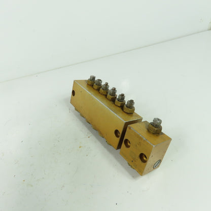 6 Way Lubrication Metering Manifold W/1 Way Manifold