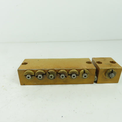 6 Way Lubrication Metering Manifold W/1 Way Manifold