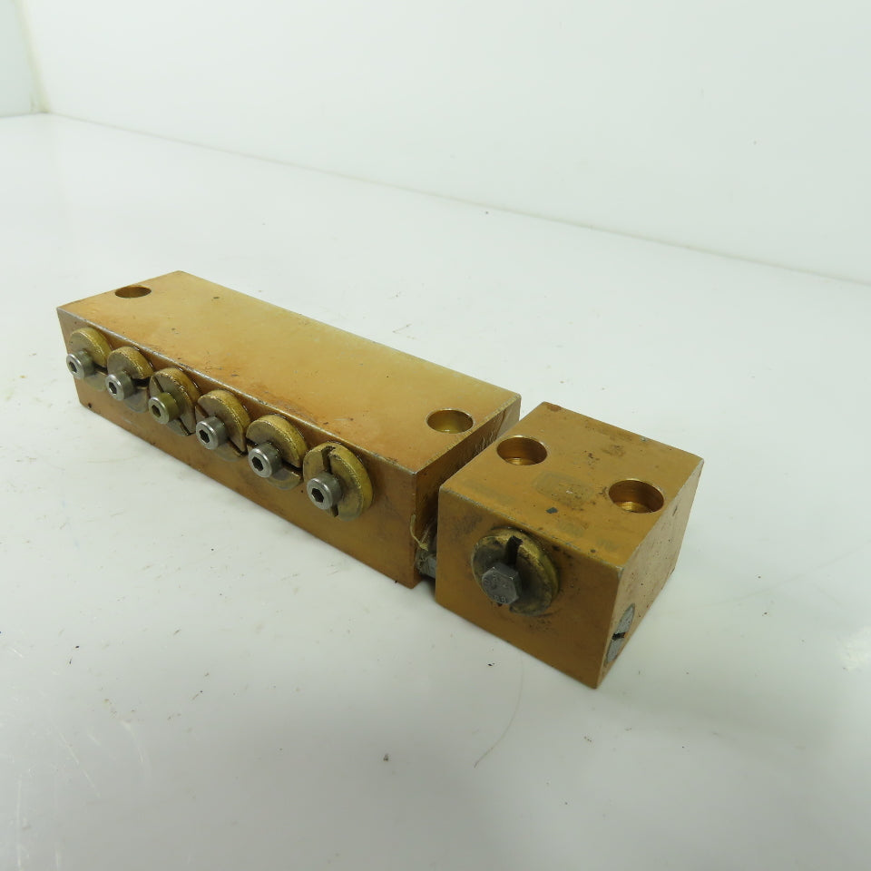 6 Way Lubrication Metering Manifold W/1 Way Manifold