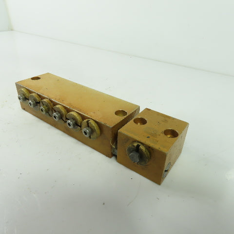 6 Way Lubrication Metering Manifold W/1 Way Manifold