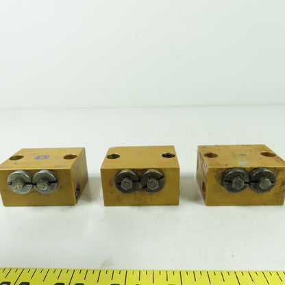 2 Way Lubrication Metering Manifold Lot Of 3