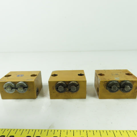 2 Way Lubrication Metering Manifold Lot Of 3