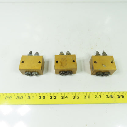 2 Way Lubrication Metering Manifold Lot Of 3