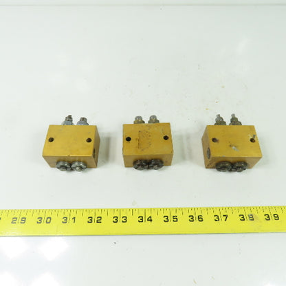 2 Way Lubrication Metering Manifold Lot Of 3