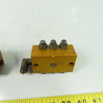 2 Way & 4 Way Lubrication Metering Manifold Lot Of 2