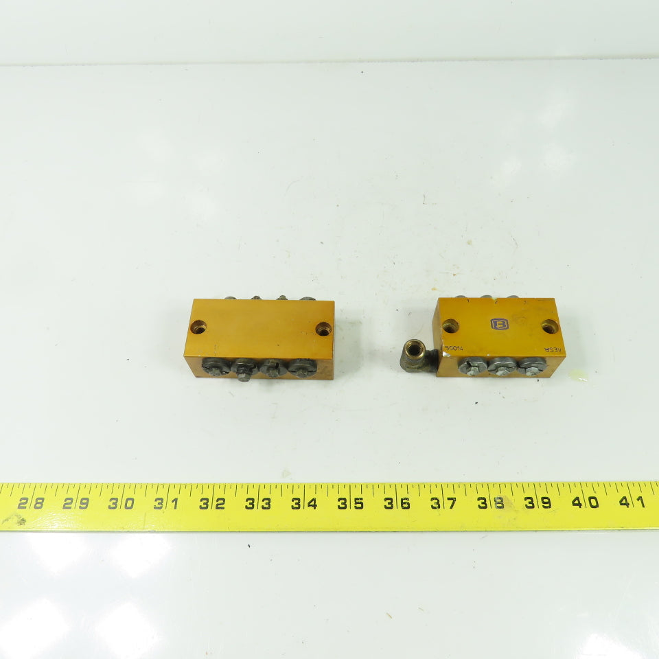 2 Way & 4 Way Lubrication Metering Manifold Lot Of 2