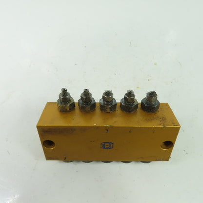 5 Way Lubrication Metering Manifold 4" OAL