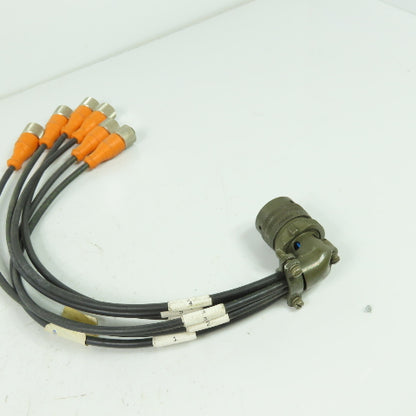 Amphenol PT08E-4-19P 19-Pin Male Connector Plug W/ (6) 4-Pin Female Connectors