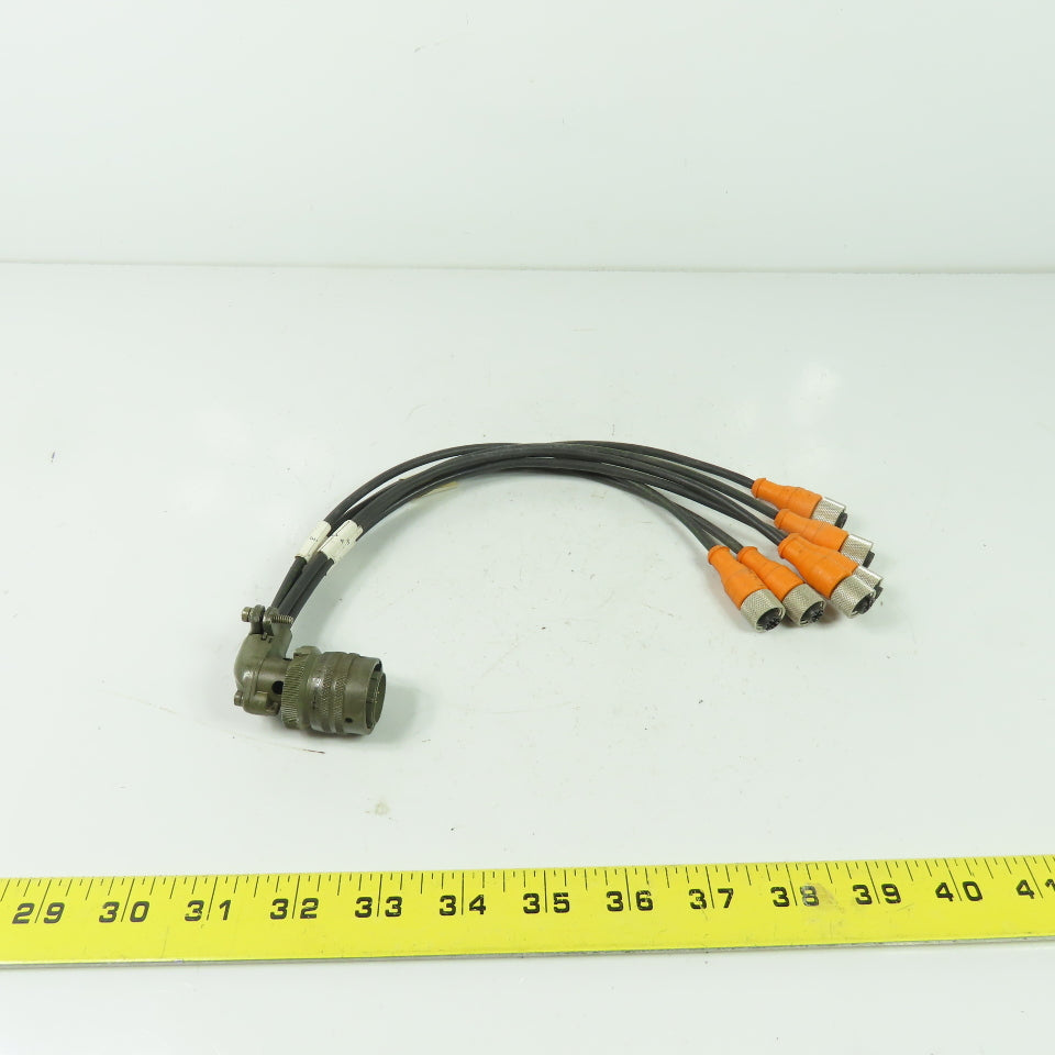 Amphenol PT08E-4-19P 19-Pin Male Connector Plug W/ (6) 4-Pin Female Connectors