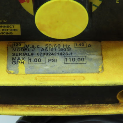 LMI Milton Roy AA151-392SI Electromagnetic Dosing Pump 1.00GPH 110PSI 120VAC 1PH