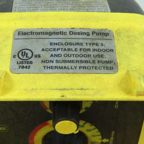 LMI Milton Roy AA151-392SI Electromagnetic Dosing Pump 1.00GPH 110PSI 120VAC 1PH