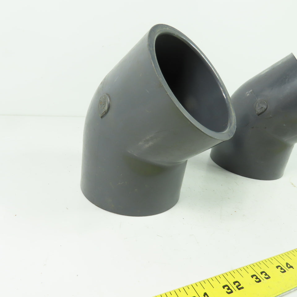 Spears 817-030 3" PVC 45° Elbow Pipe Fitting SCH 80 Lot Of 2