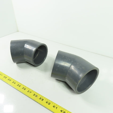 Spears 817-030 3" PVC 45° Elbow Pipe Fitting SCH 80 Lot Of 2