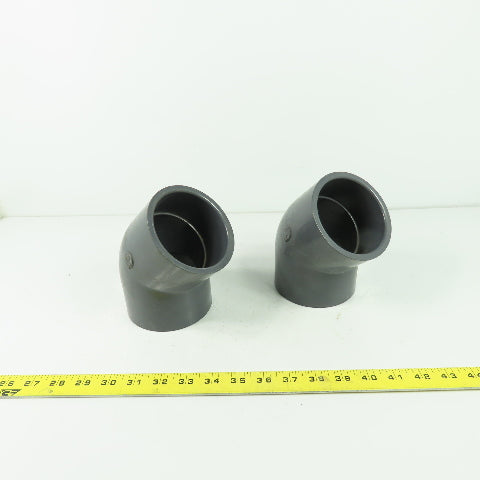 Spears 817-030 3" PVC 45° Elbow Pipe Fitting SCH 80 Lot Of 2