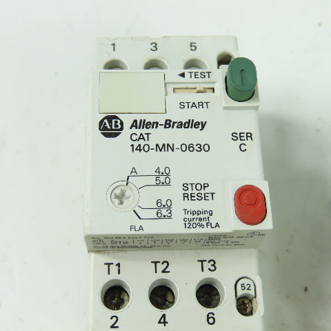 Allen Bradley 140-MN-0630 Ser C Manuel Motor Starter 600V 25A 3Ph Lot Of 2