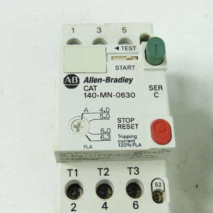 Allen Bradley 140-MN-0630 Ser C Manuel Motor Starter 600V 25A 3Ph Lot Of 2
