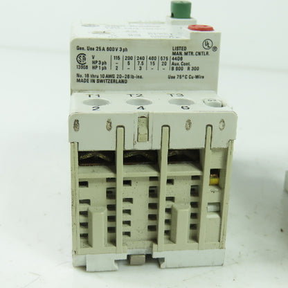 Allen Bradley 140-MN-0630 Ser C Manuel Motor Starter 600V 25A 3Ph Lot Of 2