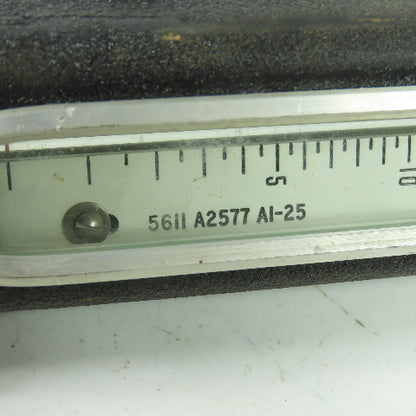 56II A2577 AI25 X 100 S.C.C/MIN. Hydrogen Gas Meter Gage 0.5PSI