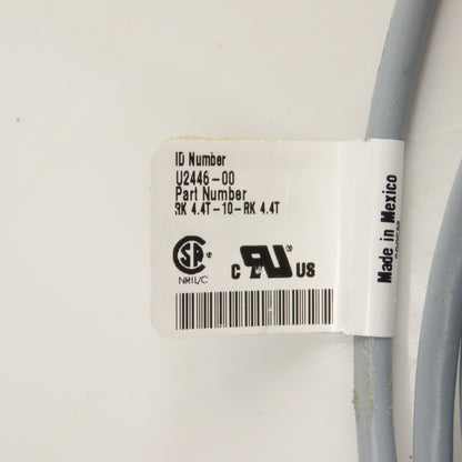 Turck RK 4.4T-10-RK 4.4T U2446-00 Eurofast Cable Cordset 4-Pin Female x Female