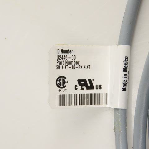 Turck RK 4.4T-10-RK 4.4T U2446-00 Eurofast Cable Cordset 4-Pin Female x Female