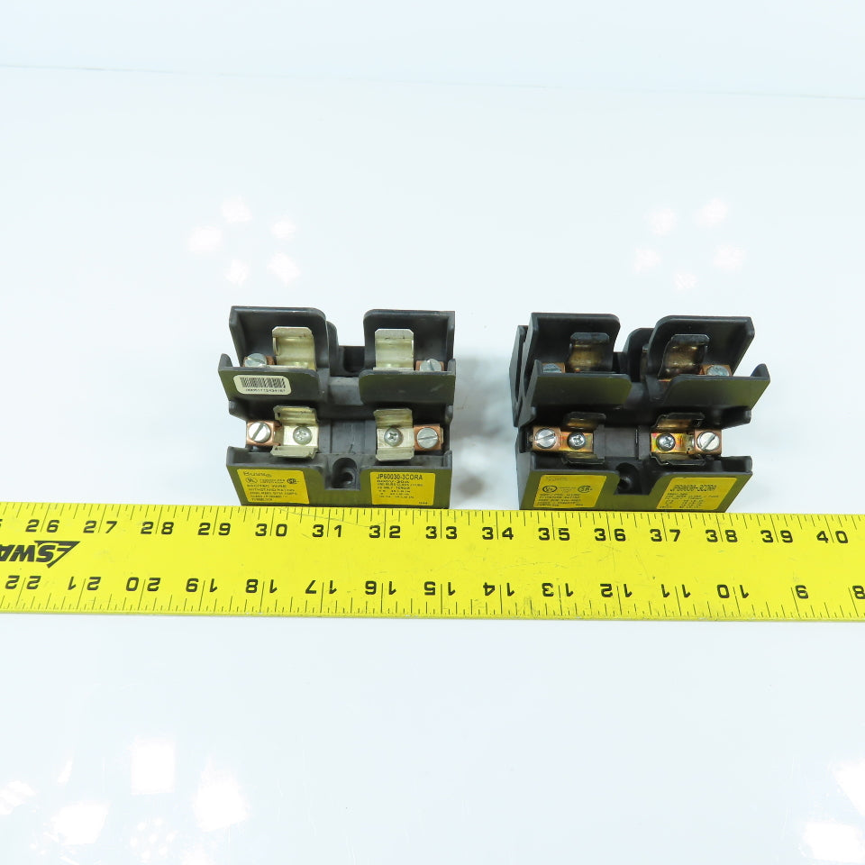 Buss JP60030-3C0RA 3-Pole 30A 600V Class J Pyramid Fuse Holders Lot Of 2