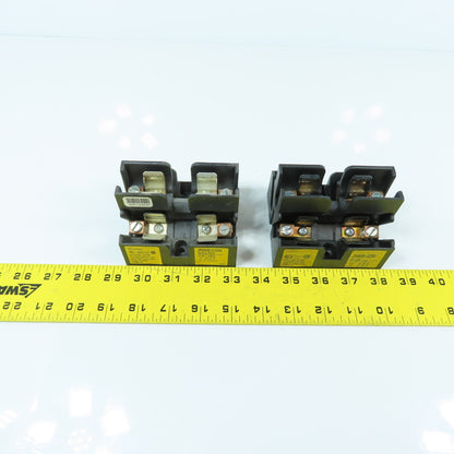 Buss JP60030-3C0RA 3-Pole 30A 600V Class J Pyramid Fuse Holders Lot Of 2