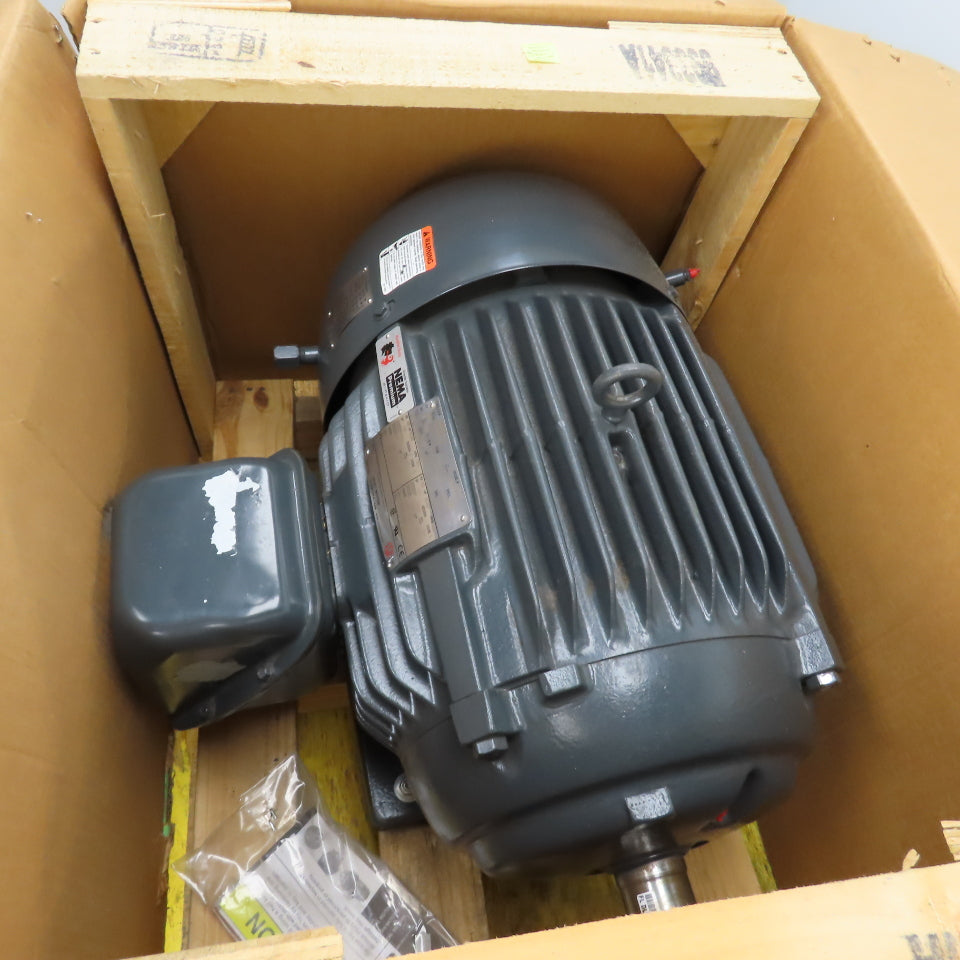 Nidec H15P3D DL25 15HP Electric Motor 1180RPM 208-230/460V 3PH 284T Frame NEW