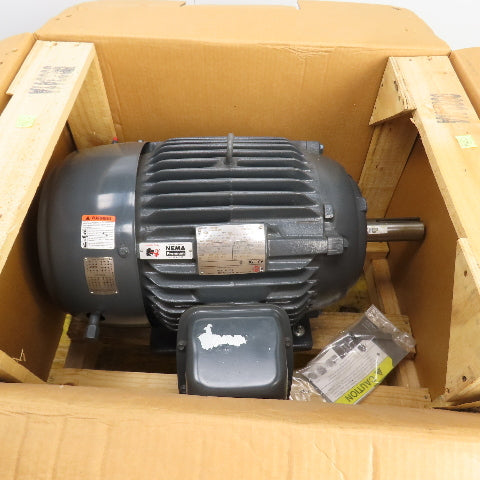 Nidec H15P3D DL25 15HP Electric Motor 1180RPM 208-230/460V 3PH 284T Frame NEW