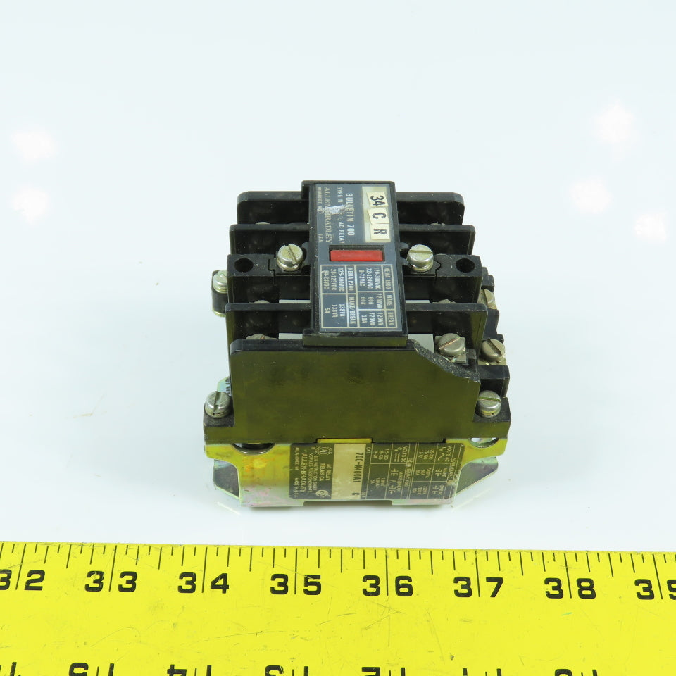 Allen Bradley 700-N400A1 Ser C Bulletin 700 Type N Control AC Relay 120V Coil