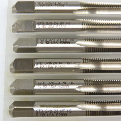 Greenfield 3/8-24 NC HS 4 Flute Chamfer Plug Tap Lot Of 6