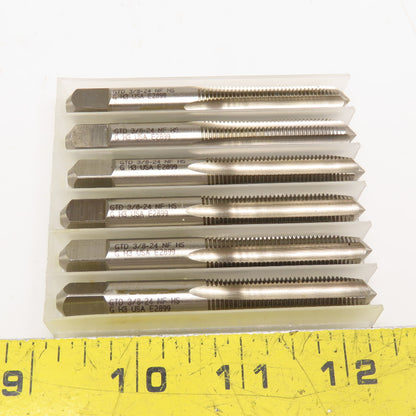 Greenfield 3/8-24 NC HS 4 Flute Chamfer Plug Tap Lot Of 6