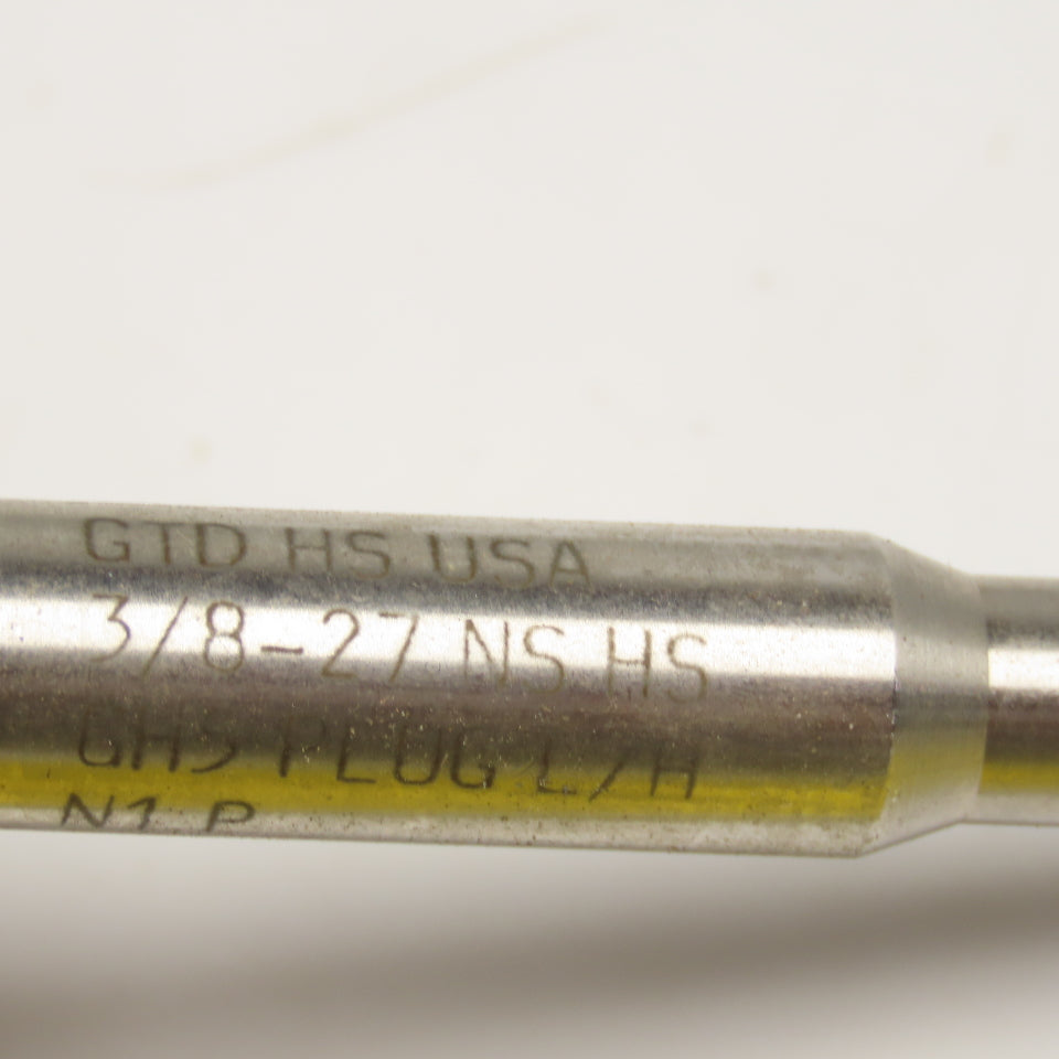 Greenfield 3/8-27 Left Hand Fine Thread Chamfer Plug Tap 4 Flute NNB
