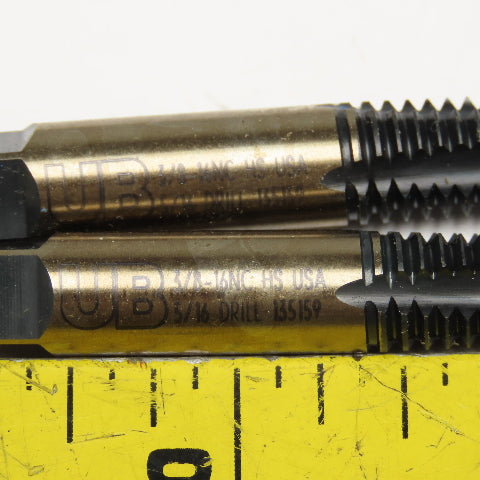 Union Butterfield UB 3/8-16 Right Hand Thread Bottoming Tap 4 Flute NNB Lot Of 2