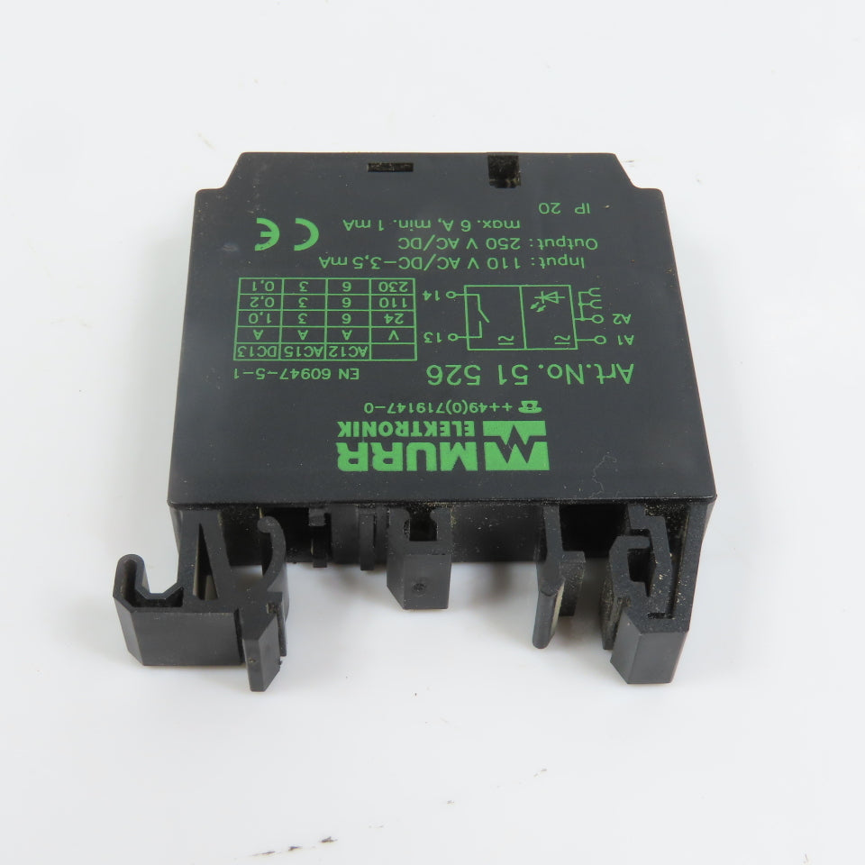 Murr Elektronic 51526 110V AC/DC Input Relay 250V AC/DC Output