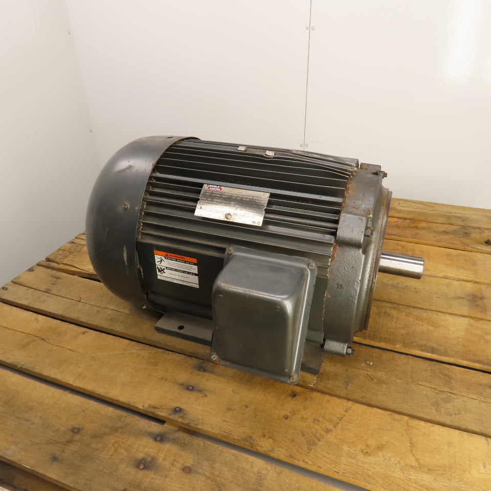 Lincoln AF6P15TSC61Y 15HP Electric Motor 1180RPM 208-230/460V 3PH 284TSC Frame
